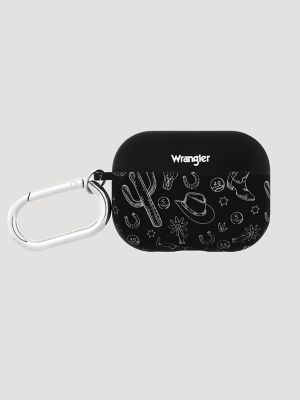 Earbuds Case with Carabiner in Black