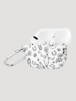 Earbuds Case with Carabiner in White