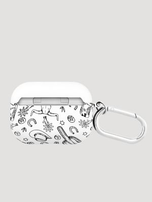 Earbuds Case with Carabiner in White