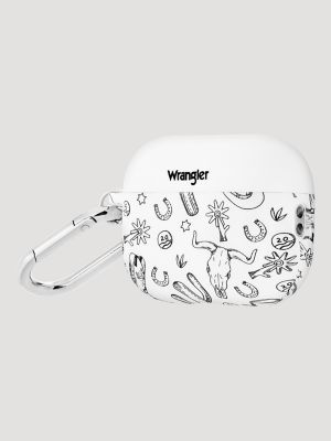Earbuds Case with Carabiner in White