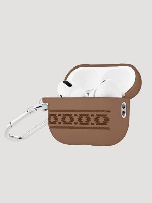 Earbuds Case with Carabiner in Coffee Brown
