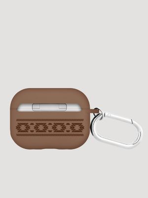 Earbuds Case with Carabiner in Coffee Brown