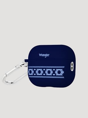 Earbuds Case with Carabiner in Dark Blue Multi