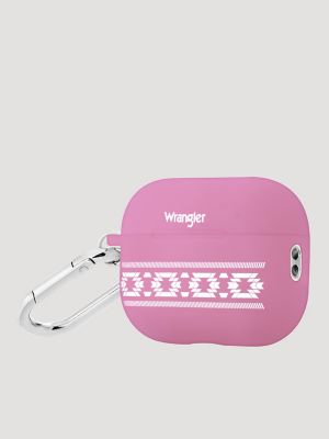 Earbuds Case with Carabiner in Dark Pink Multi