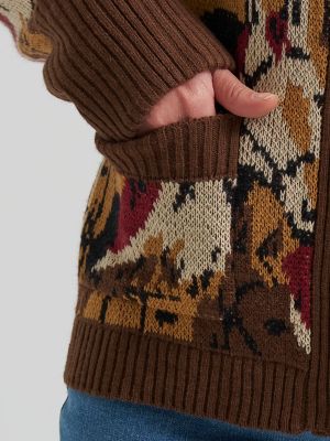 Women's Western Pattern Cardigan Sweater