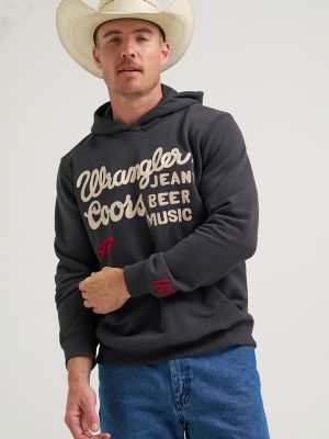 Wrangler x Coors Logo Hoodie:Washed Black:XL alternative view 4