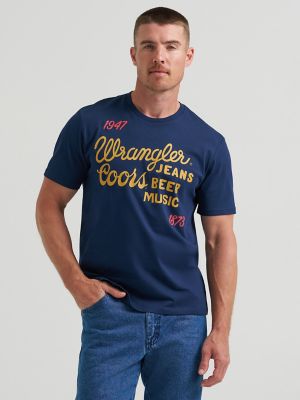 Wrangler x Coors Logo T-Shirt in Navy alternative view
