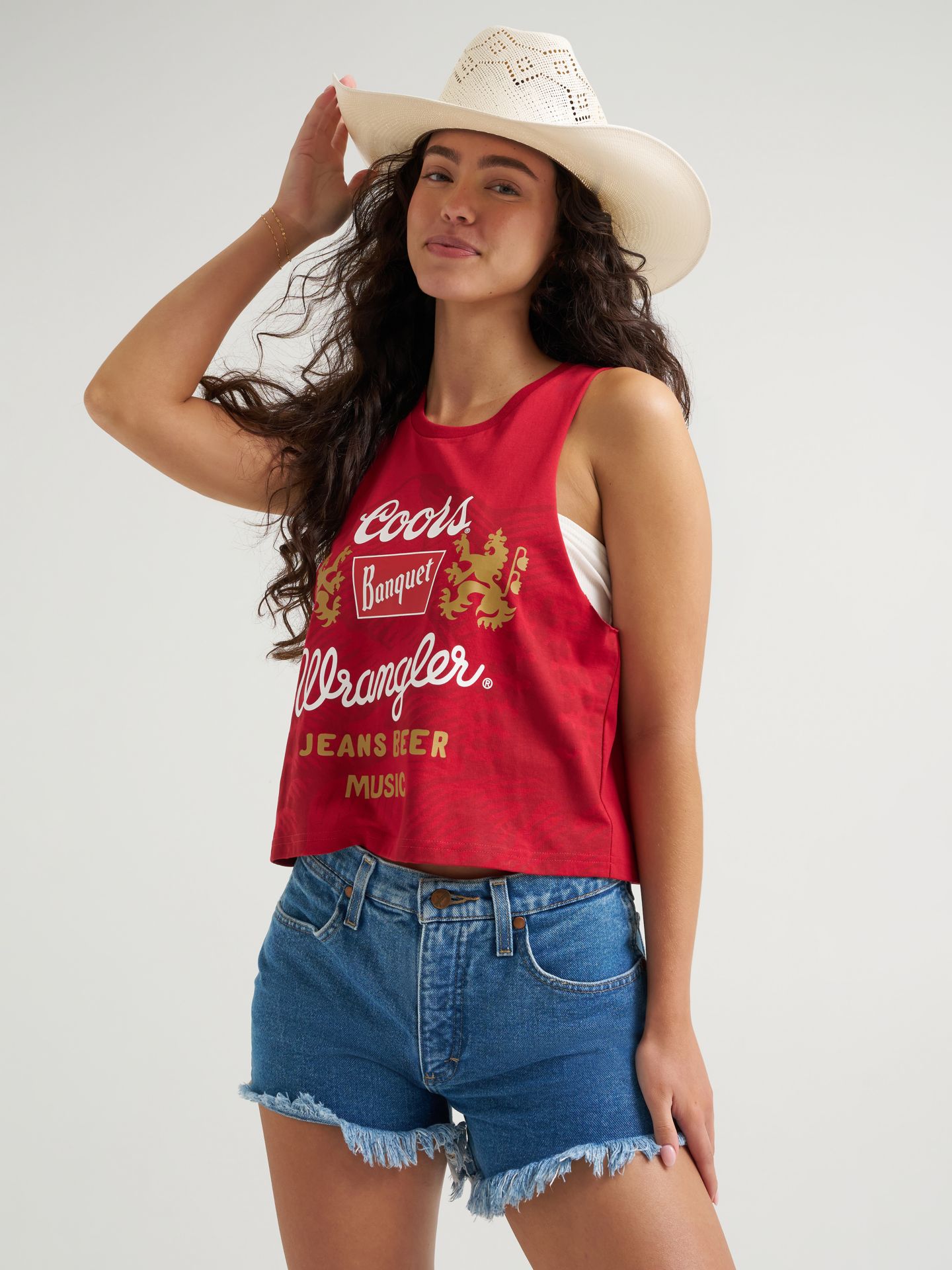 Женский топ Wrangler x Coors Festival, цвет: Chili Pepper — фото 4
