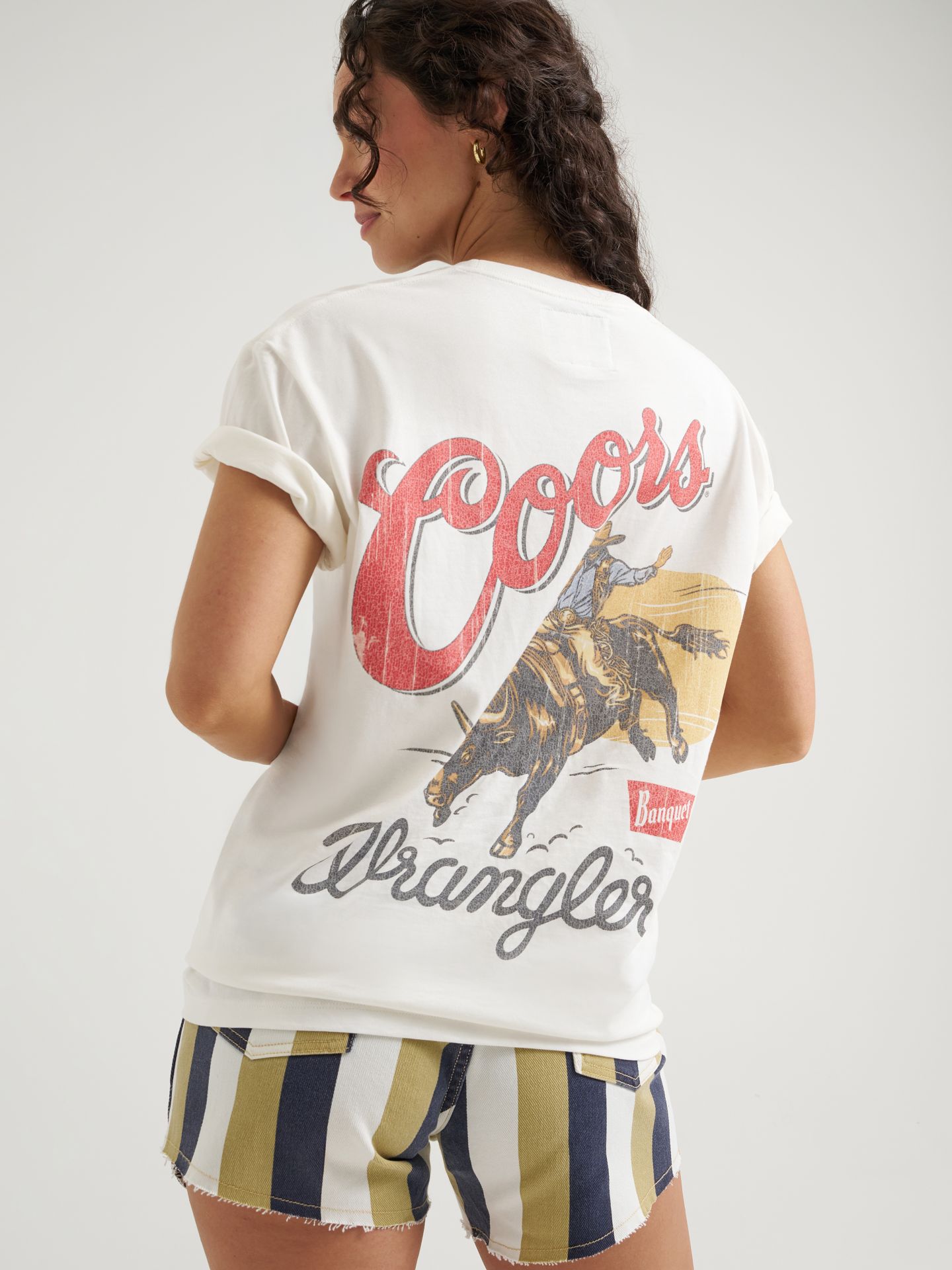 Футболка Wrangler x Coors Faded, цвет: Зефирный — фото 6