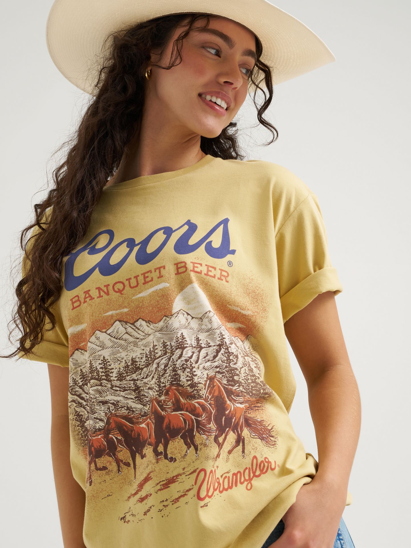 Мужская футболка Wrangler x Coors Wild Horses, цвет: Moonstone — фото 4
