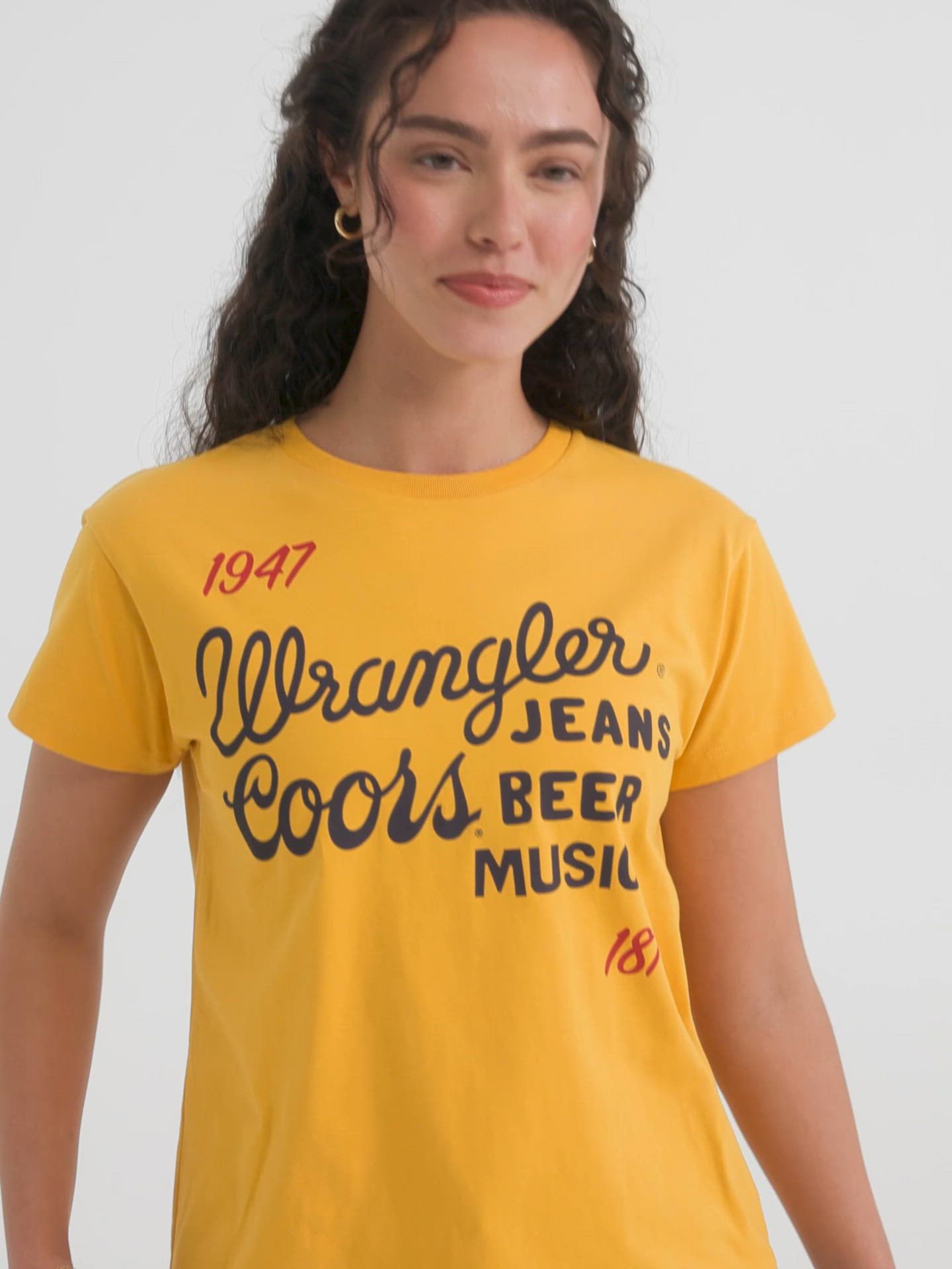 Женская футболка Wrangler x Coors, цвет: Манговый — фото 3