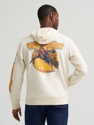 Men's Wrangler Rodeo Action Back Graphic Pullover Hoodie