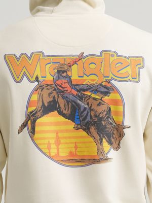 Men's Wrangler Rodeo Action Back Graphic Pullover Hoodie
