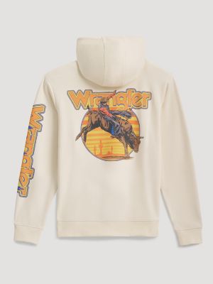 Men's Wrangler Rodeo Action Back Graphic Pullover Hoodie