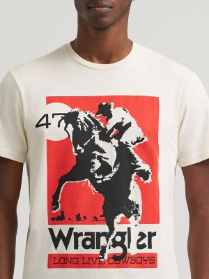 Rodeo Poster Graphic T-Shirt in Antique White