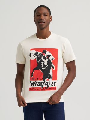 Rodeo Poster Graphic T-Shirt in Antique White
