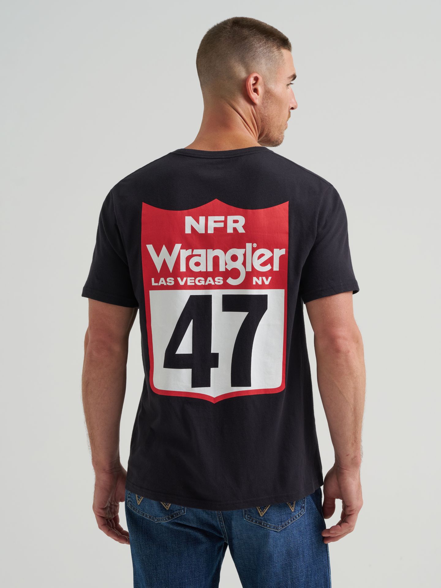 Мужская футболка Wrangler NFR Vegas с принтом, цвет: Чёрный — фото 2