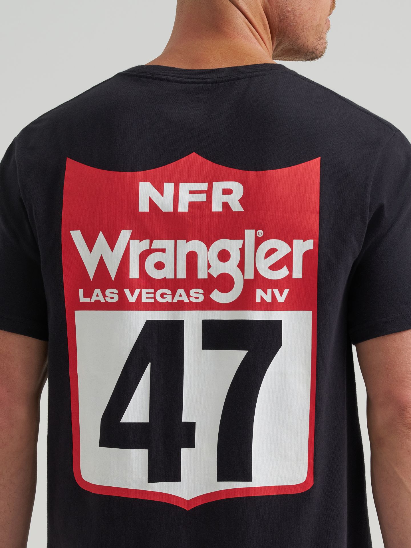 Мужская футболка Wrangler NFR Vegas с принтом, цвет: Чёрный — фото 4