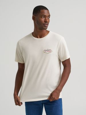 Riding Vegas Graphic T-Shirt in Silver Birch
