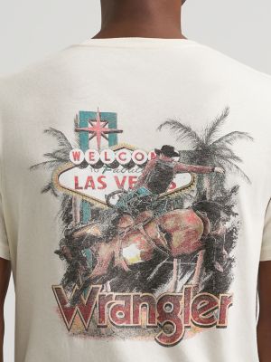 Riding Vegas Graphic T-Shirt in Silver Birch