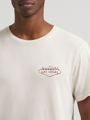 Riding Vegas Graphic T-Shirt in Silver Birch