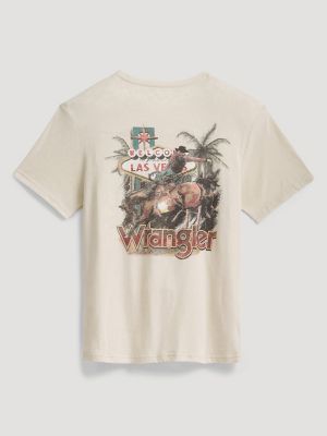 Riding Vegas Graphic T-Shirt in Silver Birch