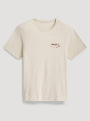 Riding Vegas Graphic T-Shirt in Silver Birch