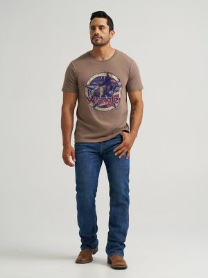 Americana Star Graphic T-Shirt in Walnut