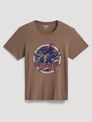 Americana Star Graphic T-Shirt in Walnut
