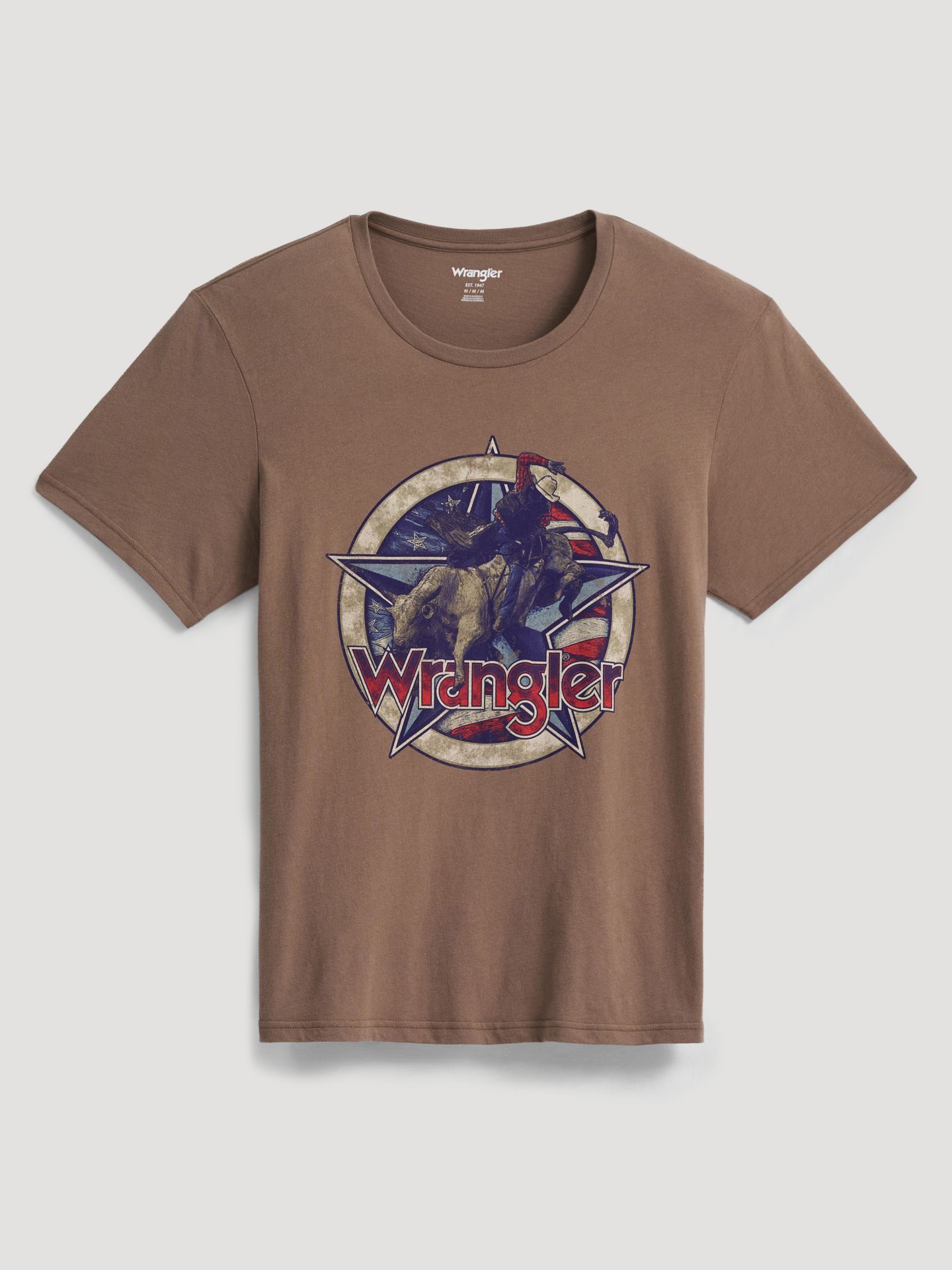 Мужская футболка Wrangler Americana Star с принтом, цвет: Орех — фото 5