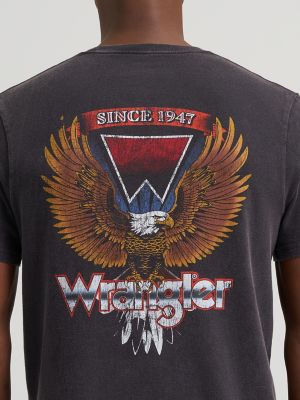 Eagle Feathers Graphic T-Shirt in Black Beauty