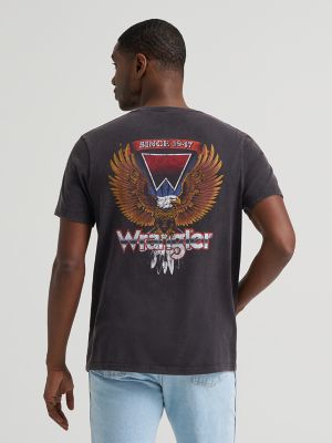 Eagle Feathers Graphic T-Shirt in Black Beauty
