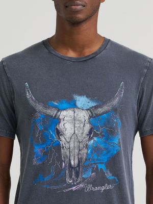 Lightening Strike Graphic T-Shirt in Black Beauty