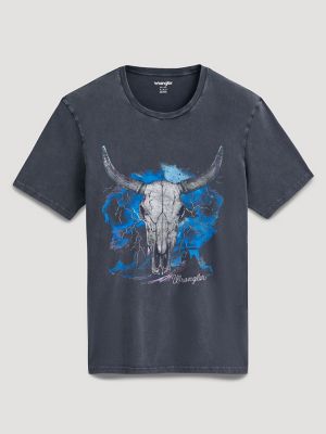 Lightening Strike Graphic T-Shirt in Black Beauty
