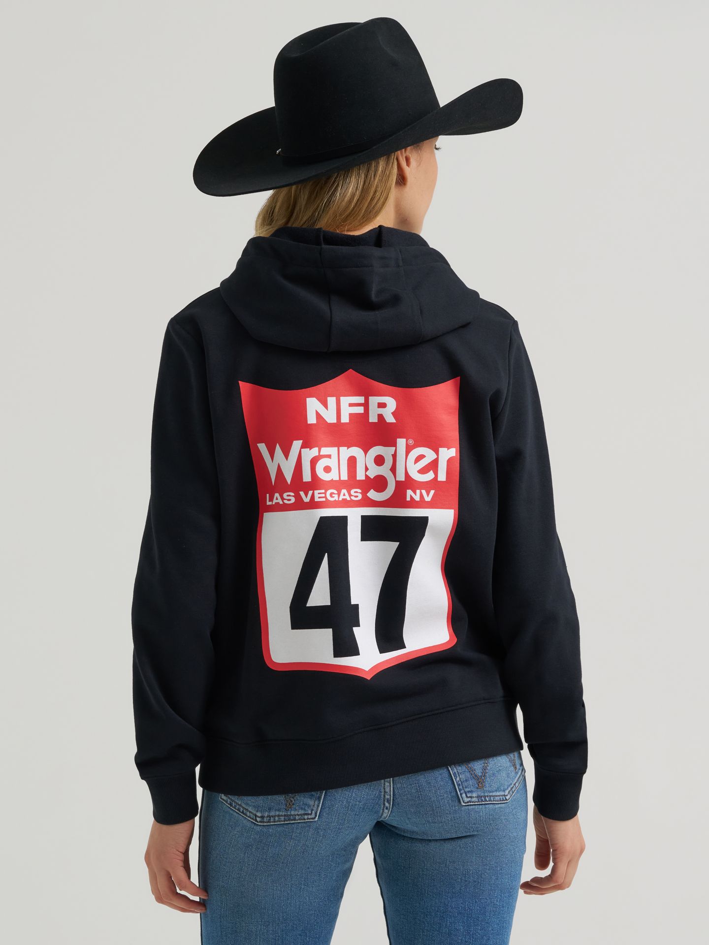Женское худи Wrangler NFR, цвет: Чёрный — фото 1