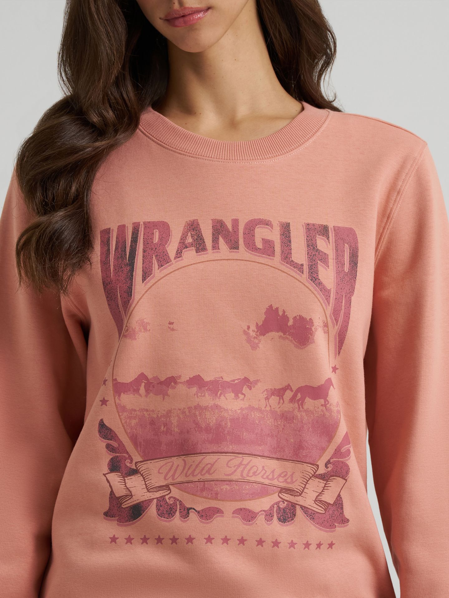 Женская толстовка Wrangler Washed Prairie Fleece, цвет: Коричневый — фото 4