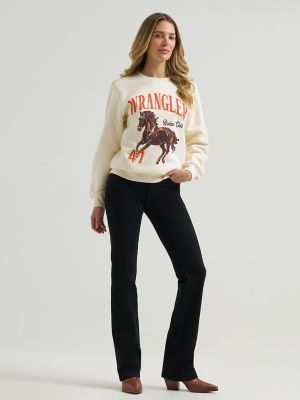 Women's Horse Stamp Fleece Sweatshirt