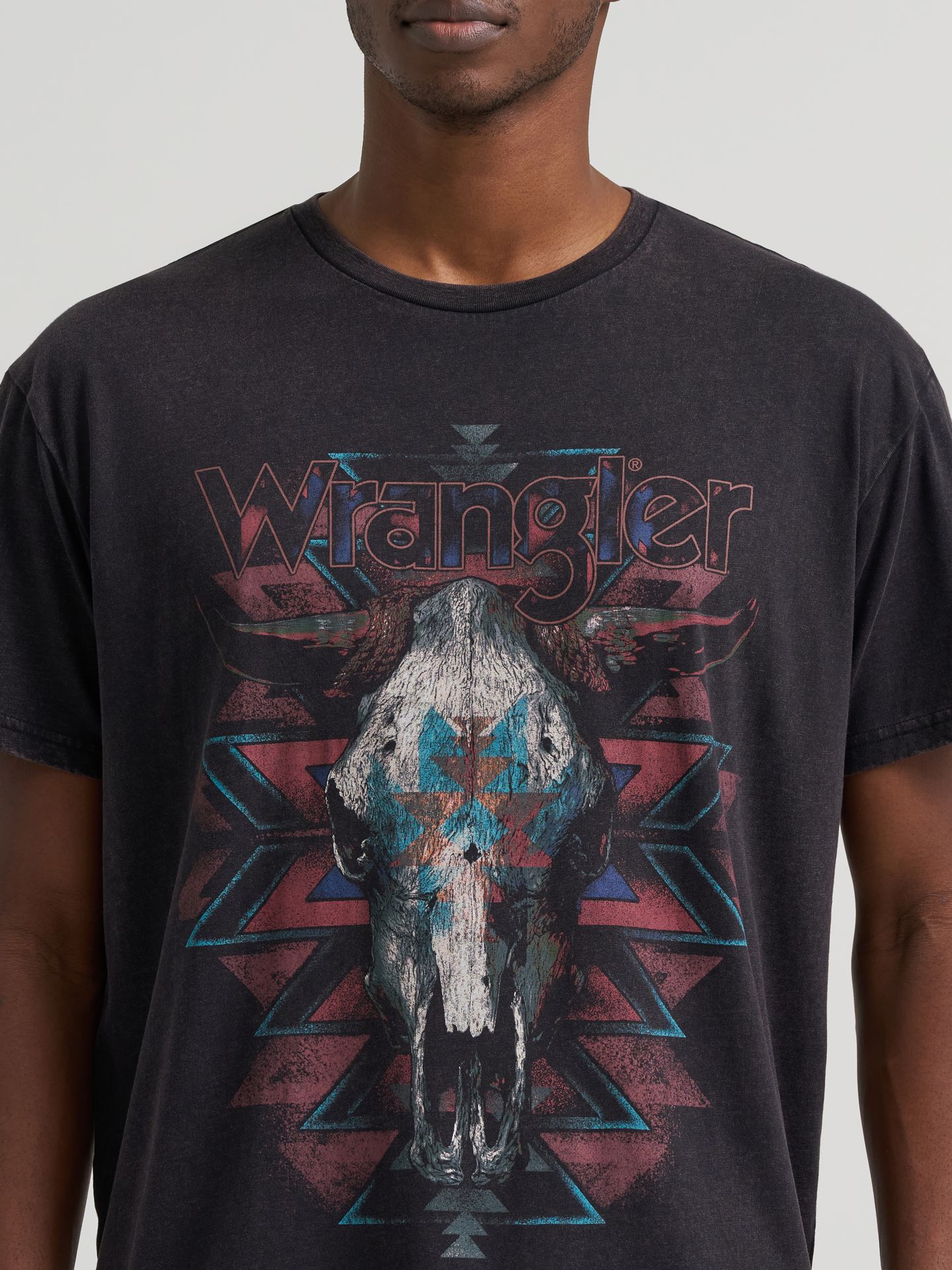 Мужская футболка Wrangler Southwest Skull с принтом, цвет: Чёрный — фото 3