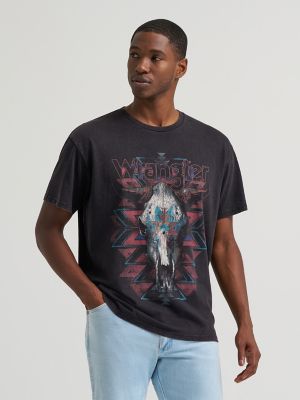 Southwest Skull Graphic T-Shirt in Black Beauty