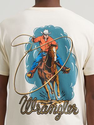 Roper Action Graphic T-Shirt in Antique White