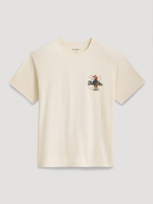 Roper Action Graphic T-Shirt in Antique White