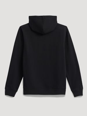 Men's Wrangler Legacy Script Graphic Pullover Hoodie in Black Beauty