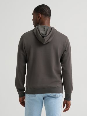 Men's Wrangler Legacy Script Graphic Pullover Hoodie in Dark Shadow