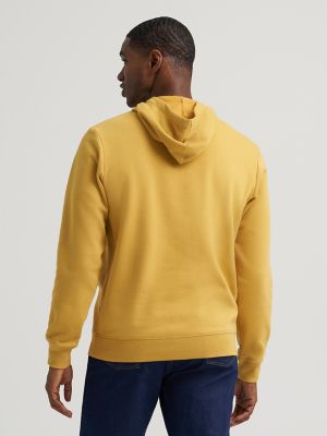 Men's Wrangler Legacy Script Graphic Pullover Hoodie in Pale Gold