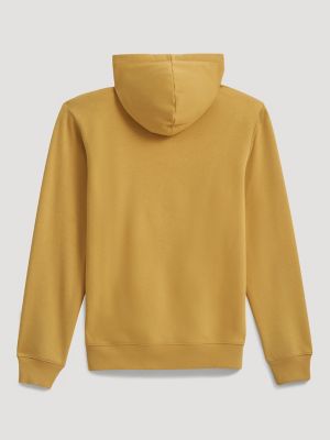 Men's Wrangler Legacy Script Graphic Pullover Hoodie in Pale Gold