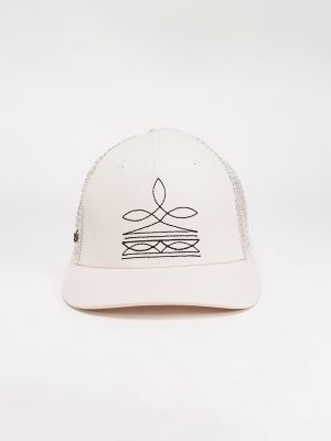 Womens Boot Stitch Trucker Hat:Black:One Size: alternative view