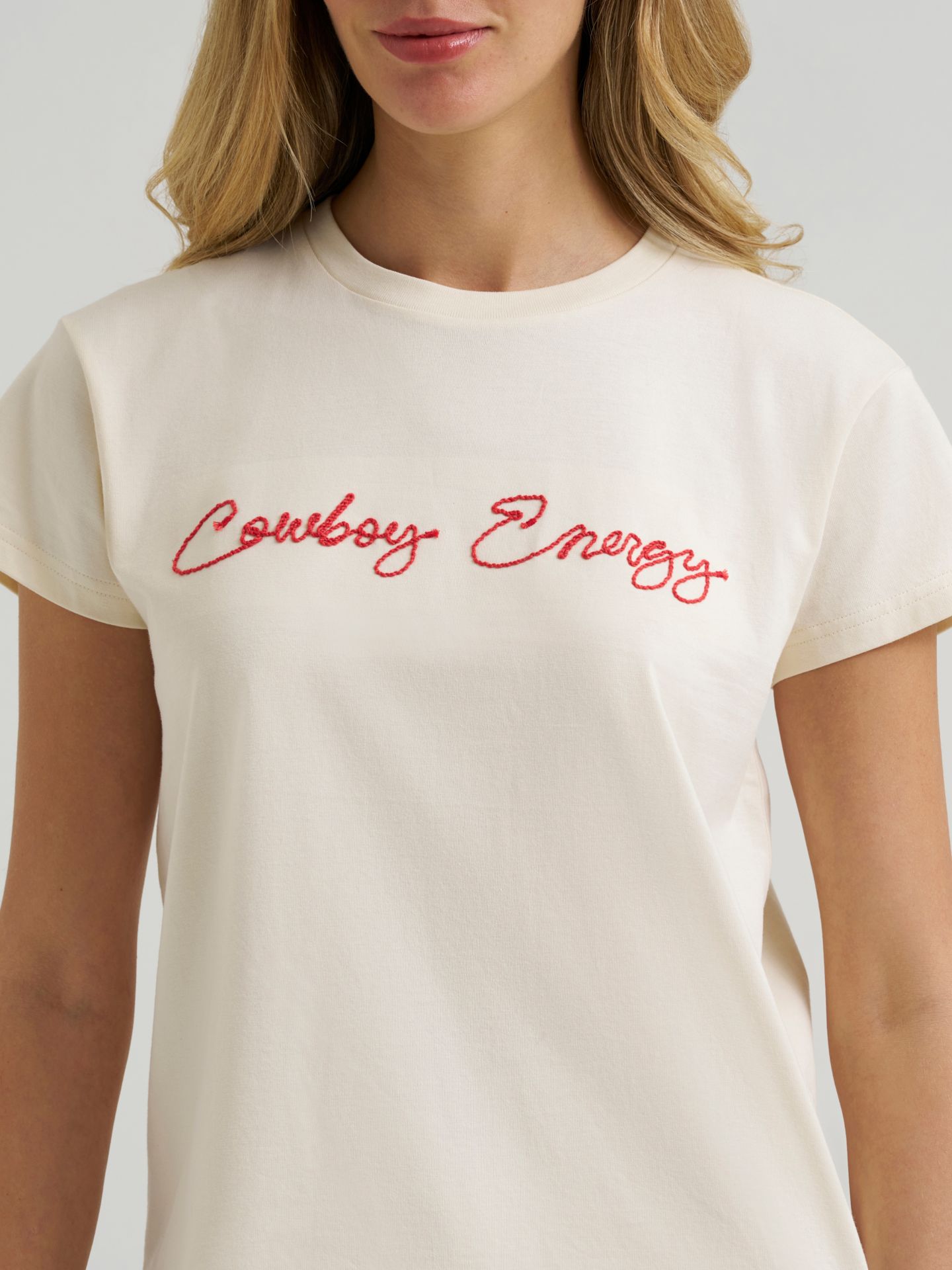 Женская футболка Wrangler Cowboy Energy Retro Reg Graphic, цвет: Состаренный белый — фото 5