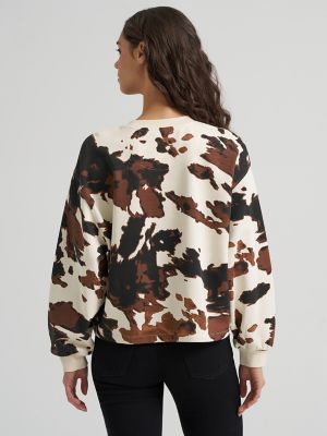 Women's Cow Logo Canyon Crew Pullover