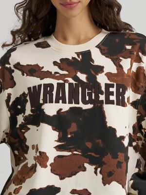 Women's Cow Logo Canyon Crew Pullover