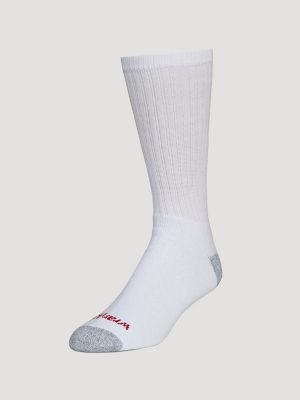 Mens Crew Work Sock 12 Pack:White:One Size alternative view 2